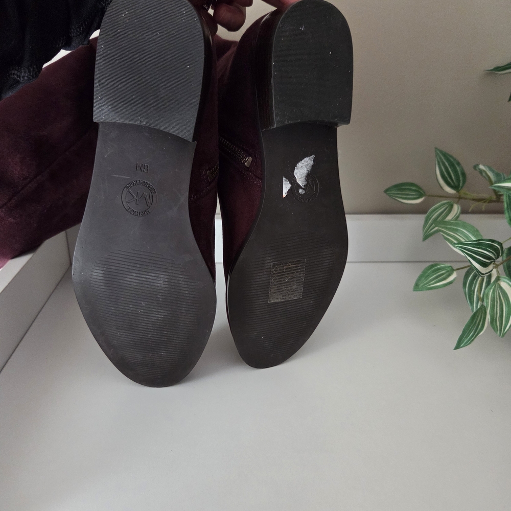 Michael Kors Women's Burgundy Suede Boots Size 6 - Picture 9 of 16